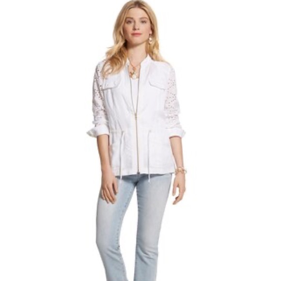 Chico’s Easy Eyelet Utility Jacket Boho - Picture 4 of 9